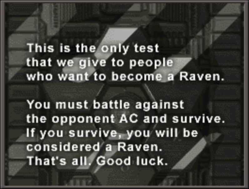 Armored Core Part #1 - We Are… A Raven.