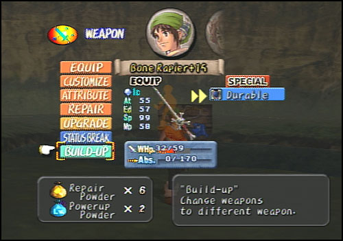 The weapon system in dark cloud is one of the coolest. 