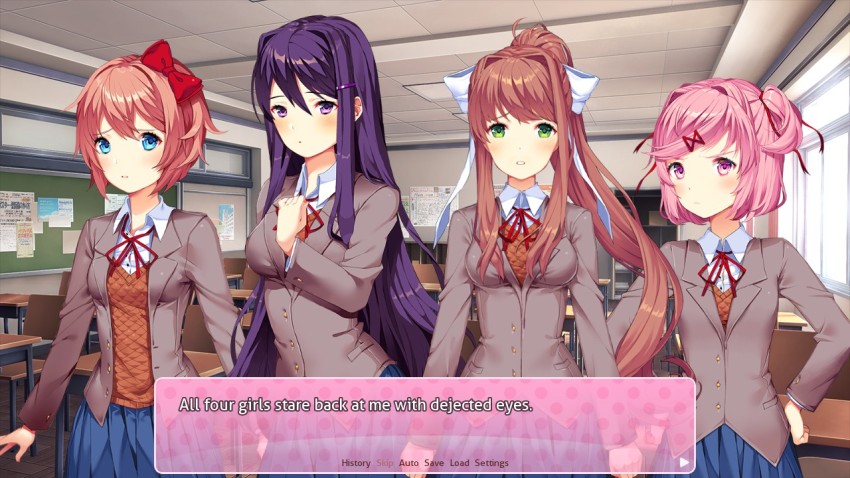 Now it YOUR Turn Doki Doki Literature Club, four school girl anime