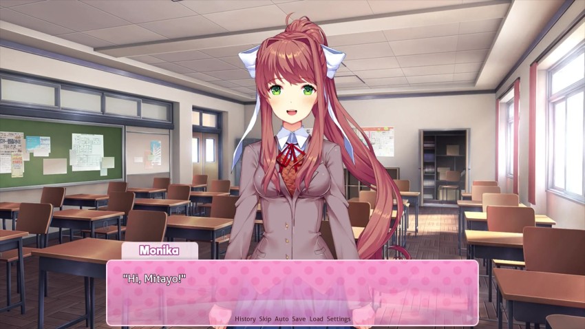 What happens when you ask Monika to kiss you(DDLC Monika After