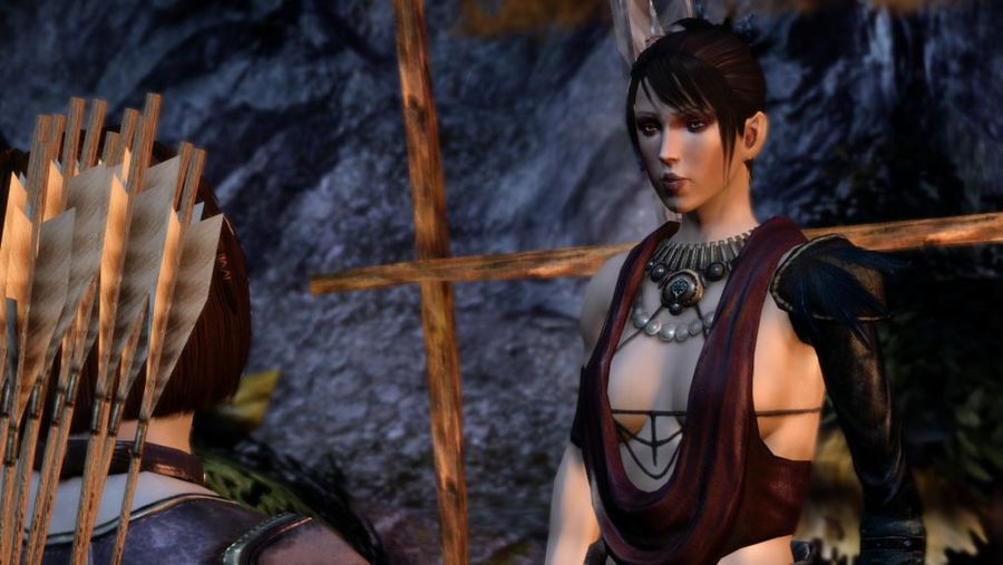 Dragon Age Origins -- First Night at Camp -- Gift Giving and Morrigan 