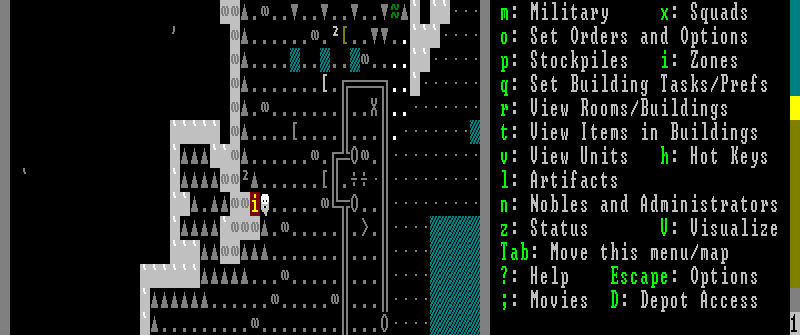dwarf fortress ascii code