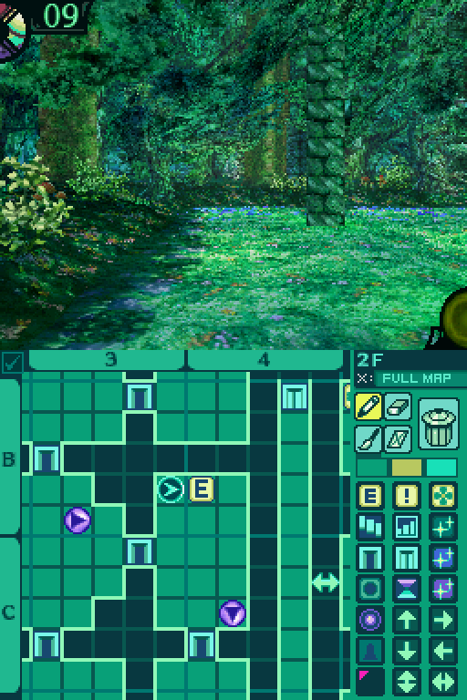 Etrian Odyssey II: Heroes of Lagaard 30F Dungeon Map Map for DS by