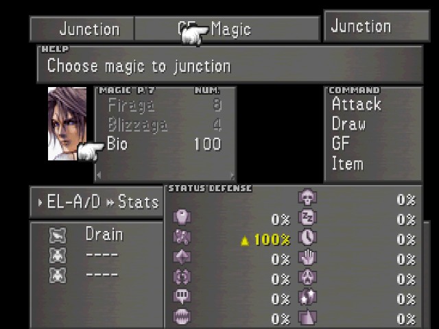 status magic refine berserk ff8