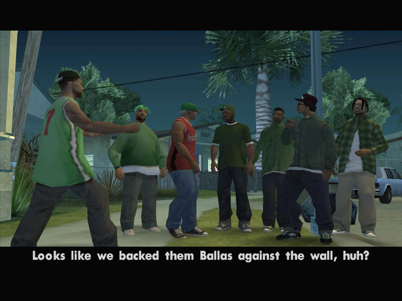 grand theft auto san andreas grove street vs ballas