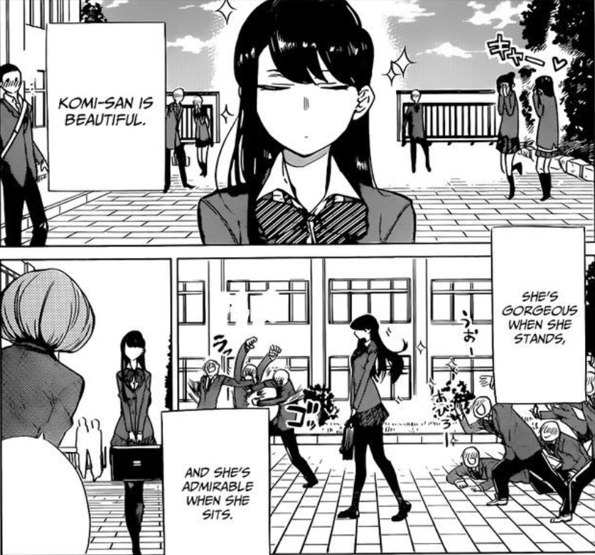 She gives hugs too., Komi Can't Communicate