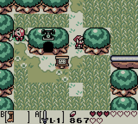 Zelda: Link's Awakening - Mysterious Forest's Tail Key location