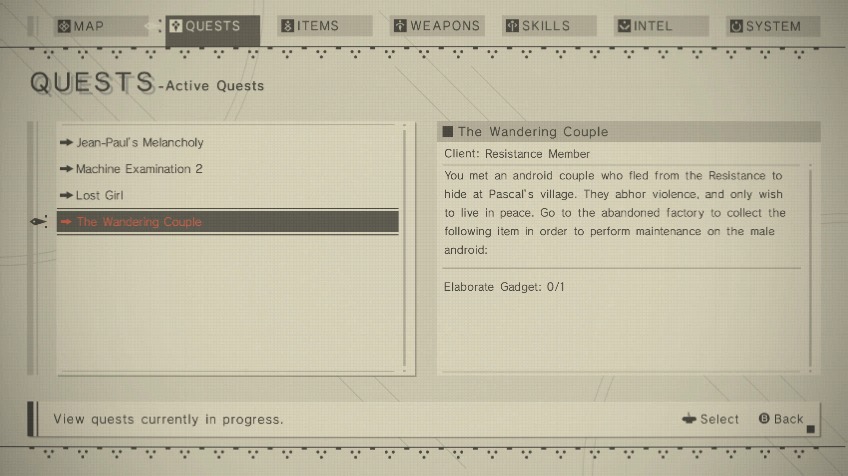 Nier Automata Part 34 Episode Xxxiii Hey Mister In the quest log there is an x over its icon.