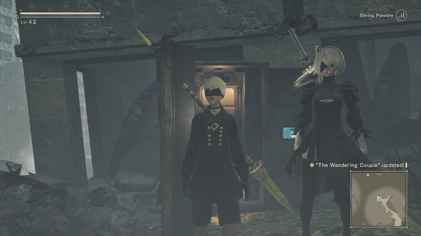 Featured image of post Nier Automata Wandering Couple Failed You can finish this quest as soon as you fight the goliath in the city ruins and have access to the cave