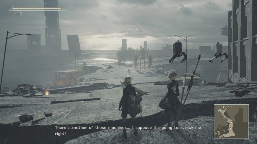 Featured image of post Nier Automata The Wandering Couple Flooded City Upon revisiting the flooded city you find that the male android has been betrayed and knocked out by the emancipator