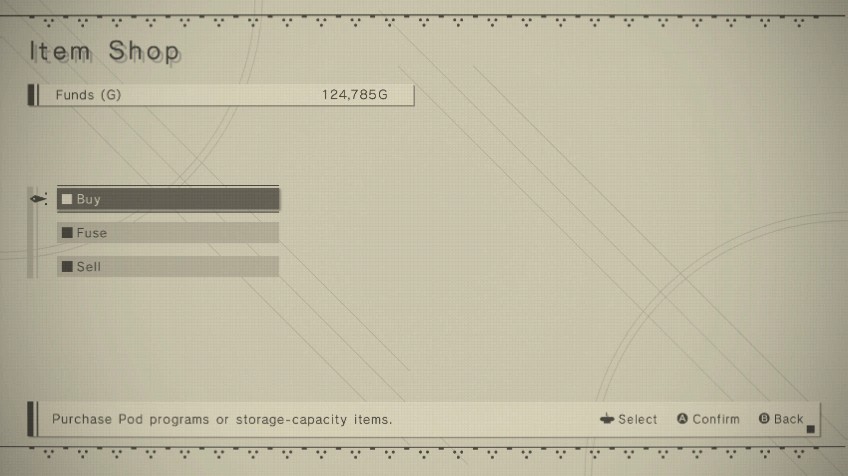 Nier Automata Chip Fusing Chart