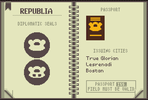 Passport, Papers Please Wiki