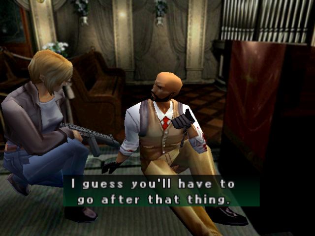 Found a funny visual glitch playing a rom of parasite eve 2 on my