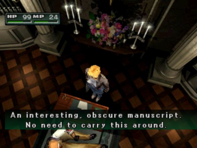 Found a funny visual glitch playing a rom of parasite eve 2 on my