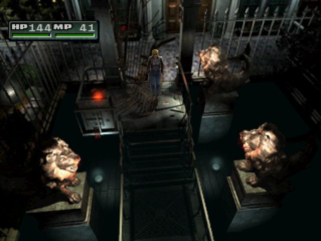 Found a funny visual glitch playing a rom of parasite eve 2 on my