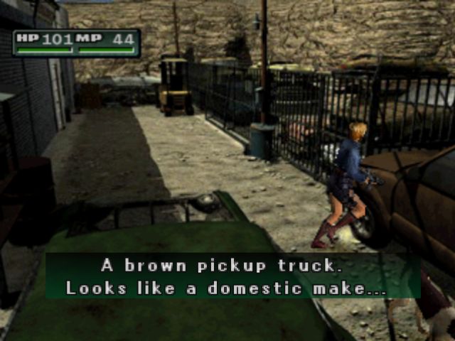 Found a funny visual glitch playing a rom of parasite eve 2 on my