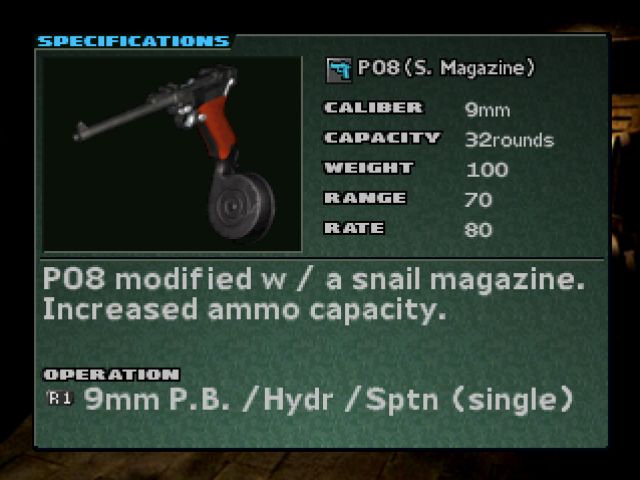 parasite eve weapon guide
