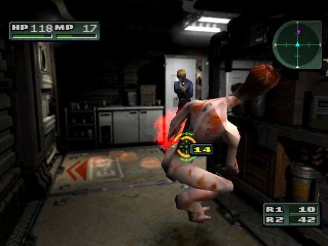 Found a funny visual glitch playing a rom of parasite eve 2 on my