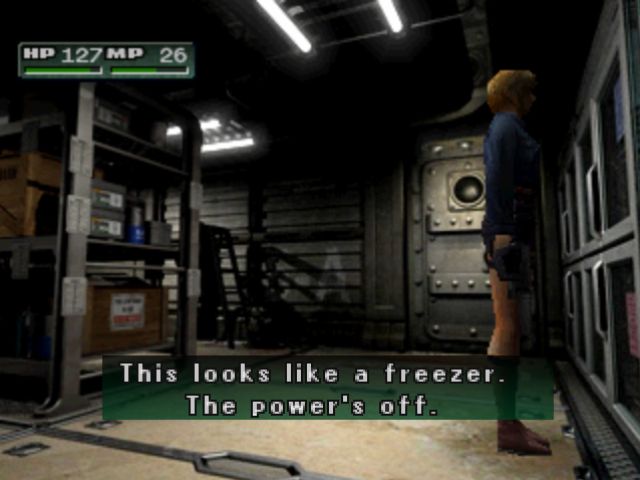 Found a funny visual glitch playing a rom of parasite eve 2 on my