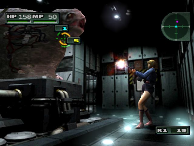 Found a funny visual glitch playing a rom of parasite eve 2 on my