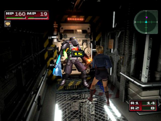 Found a funny visual glitch playing a rom of parasite eve 2 on my