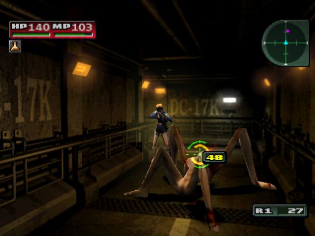 Found a funny visual glitch playing a rom of parasite eve 2 on my