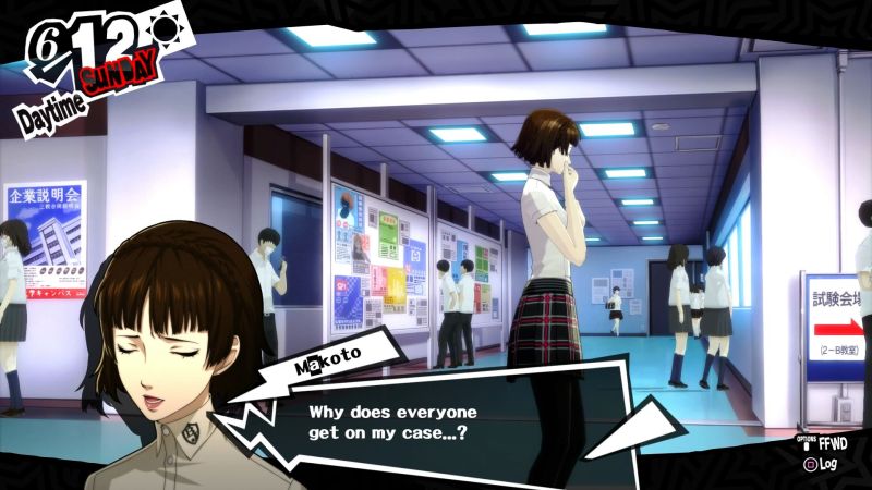 The UI and UX of Persona 5. You don't gotta say it over text too