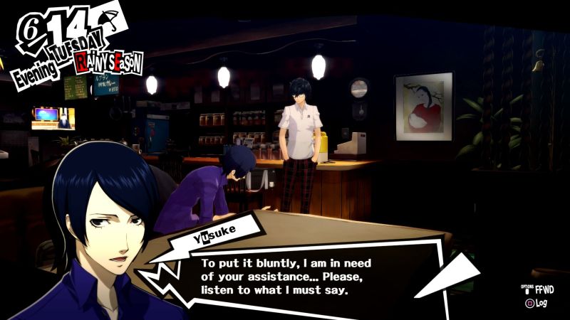 The UI and UX of Persona 5. You don't gotta say it over text too!, by  Ridwan