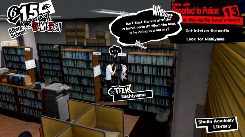 Persona 5's Story: Characters – The Library