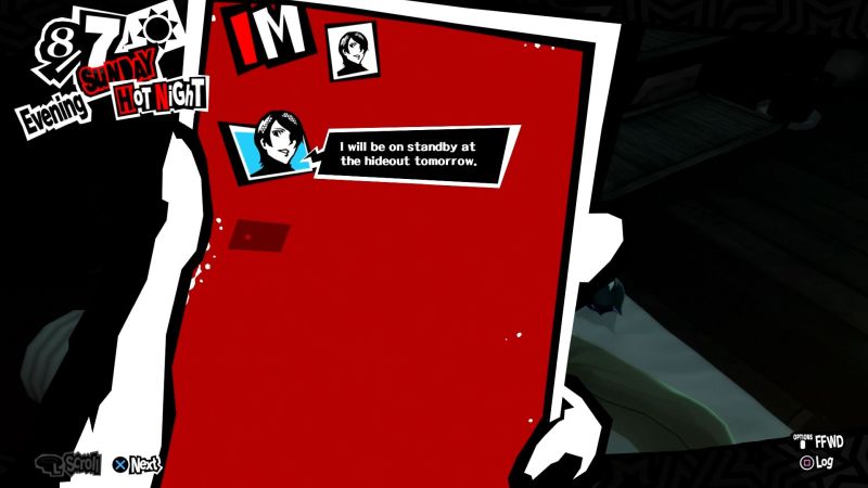 The UI and UX of Persona 5. You don't gotta say it over text too!, by Ridwan