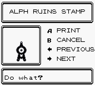 Pokemon Crystal Ruins of Alph Sweepstakes Unown Decoder Card