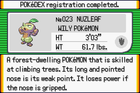 Pokémon Emerald Pokédex