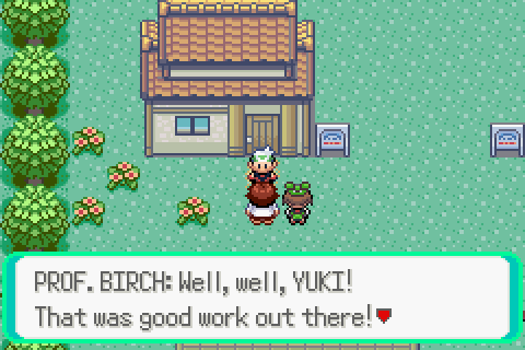 When You Take Your Completed Hoenn Pokedex to Prof. Birch [Pokemon Emerald]  (GBA) 