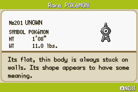 Complete Unown Pokémon - Pokémon Emerald/Cheats and Facts