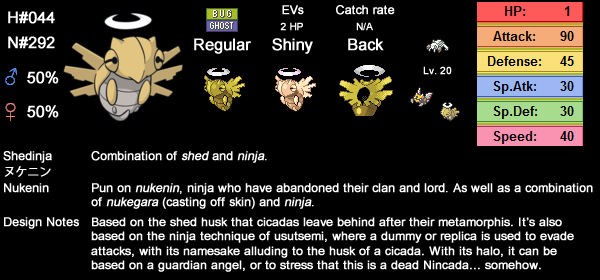 Shedinja Pokédex: stats, moves, evolution & locations