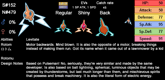 pokemon rotom evolution chart