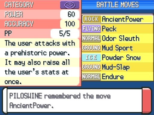 Pokemon Platinum Move Tutor Heart Scale