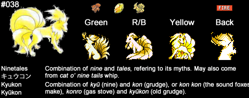 Ninetales - #038 -  Pokédex