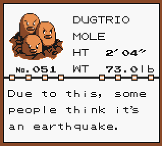 Dugtrio - #051 -  Pokédex