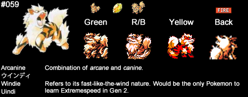 Arcanine - Pokédex