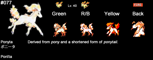 Ponyta - #077 -  Pokédex