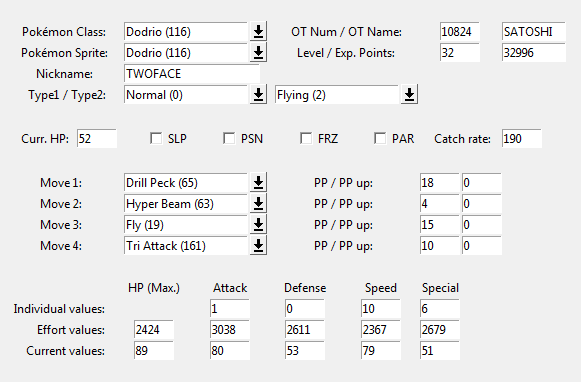 Jolteon's Pokemon Yellow Cheats and Gameshark Codes