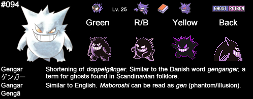 Gengar  Pokédex