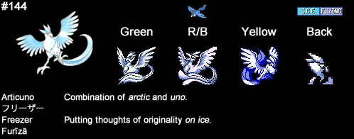 Articuno - #144 -  Pokédex