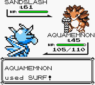 Special sprite for Surfing Pikachu (Pokémon Yellow, Gold/Silver