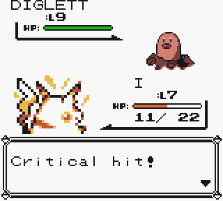 Pokémon Yellow - Detonado do jogo - Critical Hits