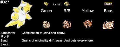 Sandshrew - #027 -  Pokédex