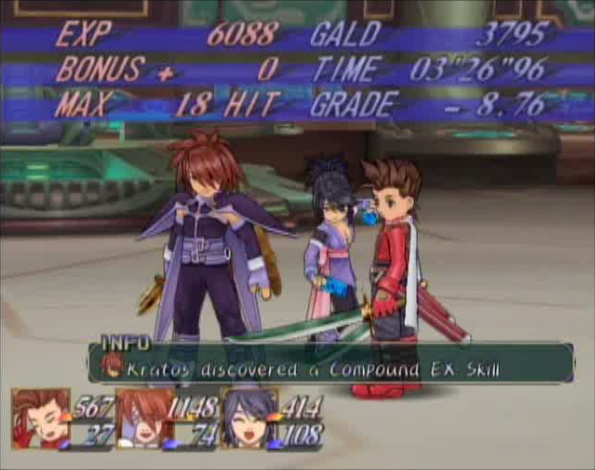 tales of symphonia chronicles compound ex skills