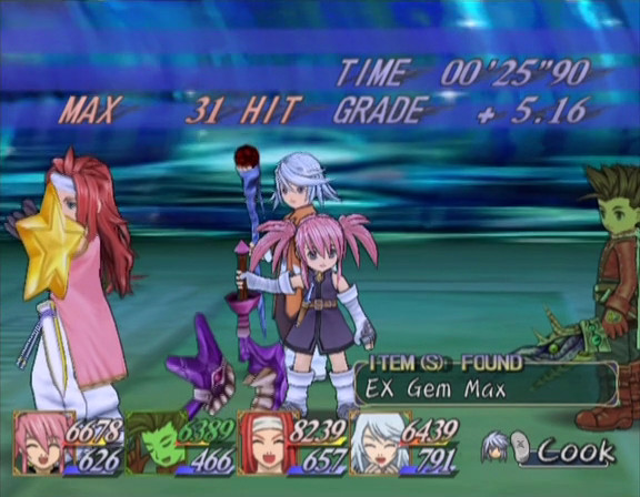 tales of symphonia chronicles grade farming