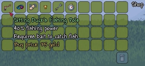 Sitting Duck's Fishing Pole, Terraria Wiki